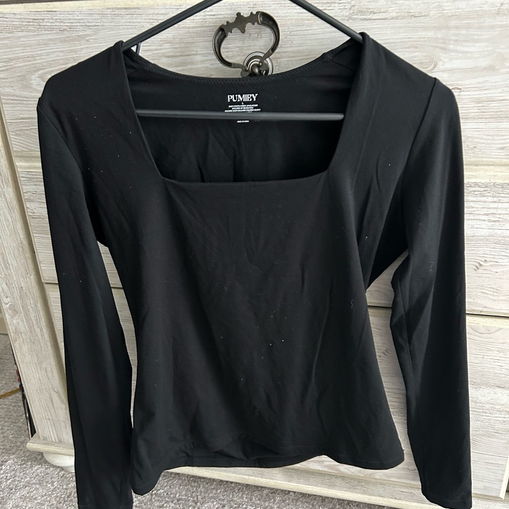 Long Sleeved Black Top